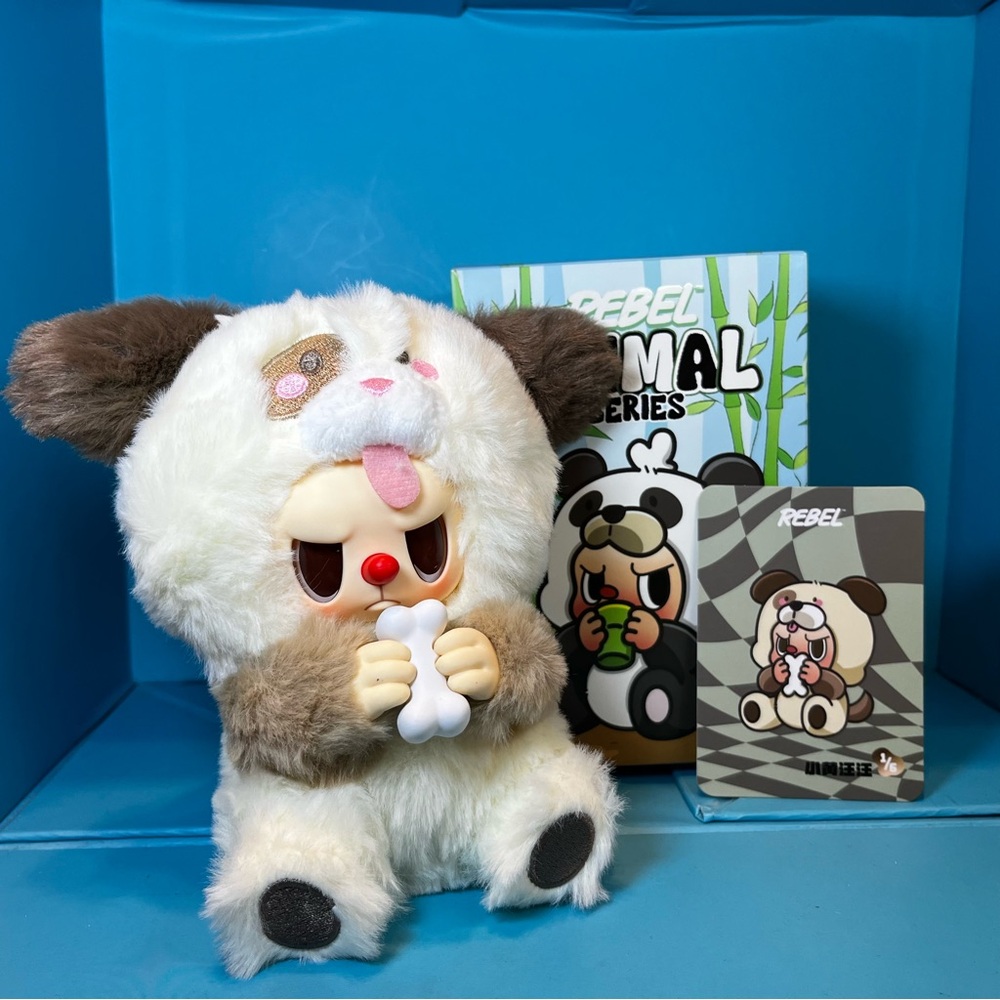 Touch Boom - Rebel Bear Animal Series - Woof Alba (Dog) - Vinyl Plush Pendant